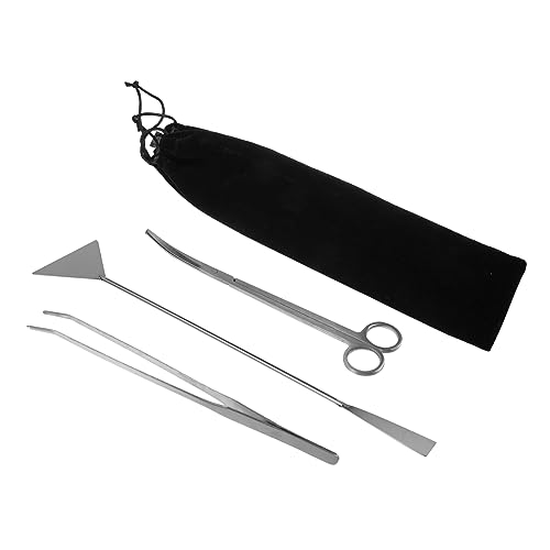 Happyyami 4stücke Teiliges Aquarium Reinigungsset Rostfreier Aquarienpflanzen Trimmer Schaber Zubehör Für Pflege Von Aquarienpflanzen von Happyyami