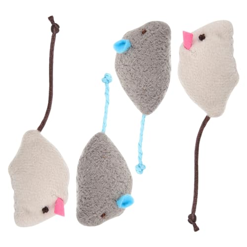 Happyyami 4stücke Plüsch Katzen Spielzeug Mäuse Mit Katzenminze Interaktive Weiche Und Langlebige Katzenspielzeuge Für Stundenlangen Spielspaß Und Stressabbau Für Ihre Katze Happyyami 4stücke Plüsch Katzen Spielzeug Mäuse Mit Katzenminze Interaktive Weiche Und Langlebige Katzenspielzeuge Für Stundenlangen Spielspaß Und Stressabbau Für Ihre Katze von Happyyami