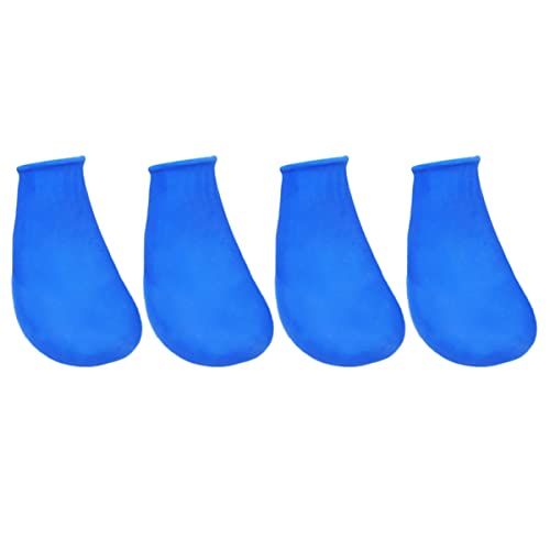 Happyyami 4stücke wasserdichte Hundeschuhe Mit Rutschfesten Sohlen Für Outdoor-aktivitäten Pfotenschutzschuhe Für Hunde Und Katzen Langlebige Regenstiefel Blau von Happyyami