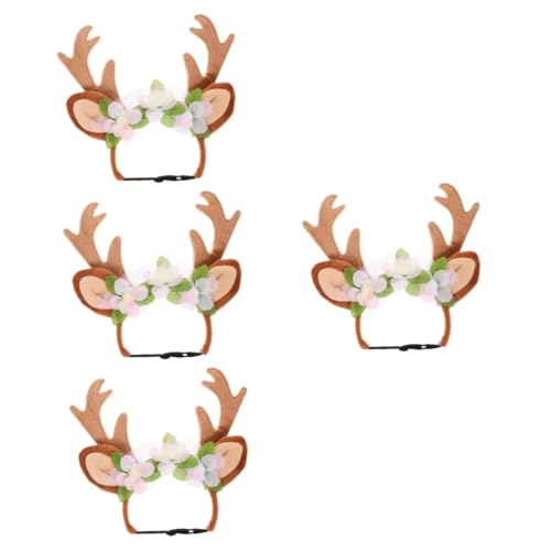 Happyyami 4 Stück Stirnband aus Elchgeweih Haustier Weihnachtskopfschmuck Weihnachtszubehör für Haustiere Hundegeweih Stirnband Tierhaarreifen Leistungshaarbänder für Haustiere kurzer Plüsch Happyyami 4 Stück Stirnband aus Elchgeweih Haustier Weihnachtskopfschmuck Weihnachtszubehör für Haustiere Hundegeweih Stirnband Tierhaarreifen Leistungshaarbänder für Haustiere kurzer Plüsch von Happyyami