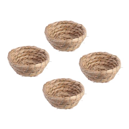 Happyyami 4 Stück Vogelnest Naturstroh Zuhause Vogelzuchtnest Gewebtes Gras Stroh Vogelkäfig Papageiengras Nest Vogel Hängendes Handgewebter Vogelkäfig Stroh Happyyami 4 Stück Vogelnest Naturstroh Zuhause Vogelzuchtnest Gewebtes Gras Stroh Vogelkäfig Papageiengras Nest Vogel Hängendes Handgewebter Vogelkäfig Stroh von Happyyami