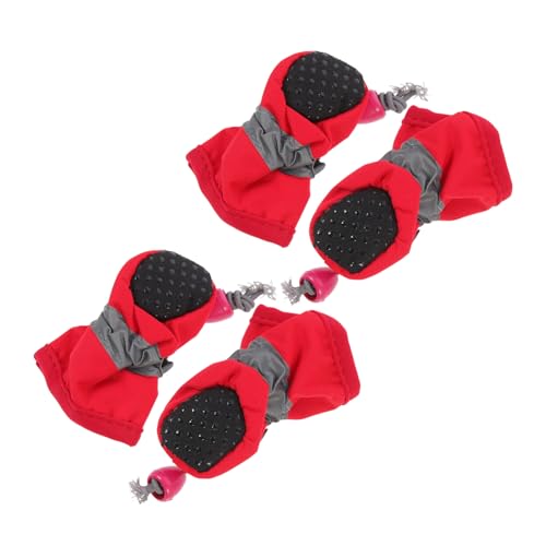 Happyyami 4stücke Hunde-Schuh Teilig wasserdichte Hundeschuhe Für Outdoor-aktivitäten rutschfest Und Schützend Für Kleine Bis Große Hunde Schützt Vor Nässe Und Schmutz von Happyyami