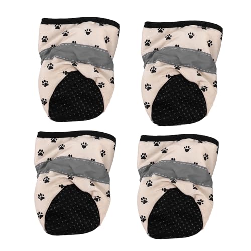 Happyyami Hundestiefel 4er-Pack Haustierschuhe mit Weicher Sohle rutschfest Wasserabweisend für Welpen Happyyami Hundestiefel 4er-Pack Haustierschuhe mit Weicher Sohle rutschfest Wasserabweisend für Welpen von Happyyami