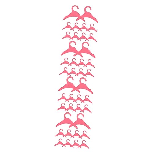 Happyyami 40 STK Wäscheständer Für Hunde Hundekleidung Kleiner Kleiderbügel Wäscheständer Für Welpen Kleiner Aufhänger Puppen-Outfit-aufhänger Hundeanhänger Mini Rosa Plastik Hündchen von Happyyami