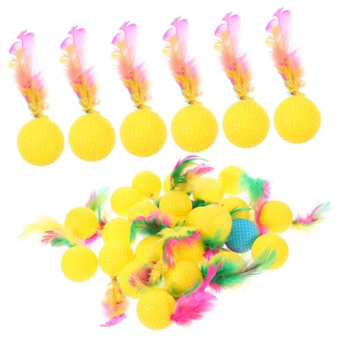Happyyami 48stücke Interaktive Katzenspielzeuge Mit Geräusch Bunte Golf-federbälle Für Spiel Und Training Und Aktivität Von Katzen Happyyami 48stücke Interaktive Katzenspielzeuge Mit Geräusch Bunte Golf-federbälle Für Spiel Und Training Und Aktivität Von Katzen von Happyyami