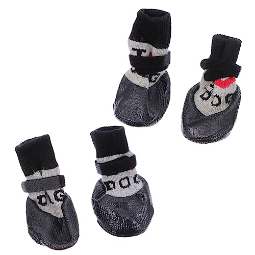 Happyyami 4Pcs Haustierschuhe Welpe Hundekleidung Schuhe Pfoten Haustierpfoten Protektor Happyyami 4Pcs Haustierschuhe Welpe Hundekleidung Schuhe Pfoten Haustierpfoten Protektor von Happyyami