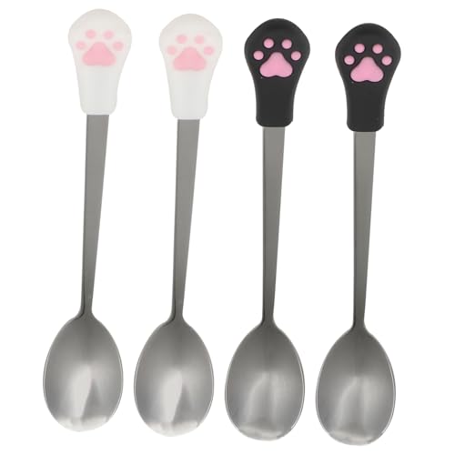 Happyyami 4stücke Teiliges Katzen Und Hundefutterlöffel Mit Silikongriff rutschfest Für Nassfutter Und Geeignet Langlebig Und Spülmaschinenfest Schwarz Und Weiß Happyyami 4stücke Teiliges Katzen Und Hundefutterlöffel Mit Silikongriff rutschfest Für Nassfutter Und Geeignet Langlebig Und Spülmaschinenfest Schwarz Und Weiß von Happyyami