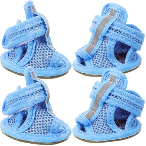 Happyyami 4er Set Sommer Hundeschuhe Aus Atmungsaktivem Mesh rutschfeste Pfotenschutz Sandalen Für Hunde Größe 4 Ideal Für Heiße Straßen Und Outdoor Aktivitäten Happyyami 4er Set Sommer Hundeschuhe Aus Atmungsaktivem Mesh rutschfeste Pfotenschutz Sandalen Für Hunde Größe 4 Ideal Für Heiße Straßen Und Outdoor Aktivitäten von Happyyami