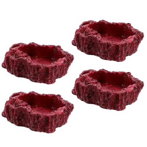 Happyyami 4stücke Reptilien Futter Und Wassernapf Robuste Harzschalen Für Schildkröten Und Eidechsen Pflegeleicht Kompakte Langlebig Für Kleine Haustiere Futter Und Wasserschale Für von Happyyami