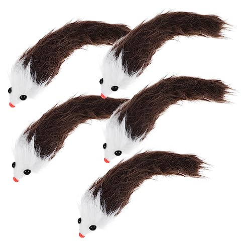 Happyyami 5stücke Interaktive Katzen Spielzeug Mäuse Weiche Plüschmaus Mit Geräusch Fördert Das Spielen Aktivität Von Kätzchen Für Haustiere Kratzen von Happyyami