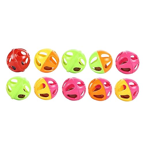 Happyyami 50stücke Katzen Spielzeug Bälle Mit Glocke Kreative Bunte Hohle Ballspielzeuge Für Katzen Fördert Spielverhalten Und Schützt Möbel Zufällige Farbauswahl von Happyyami