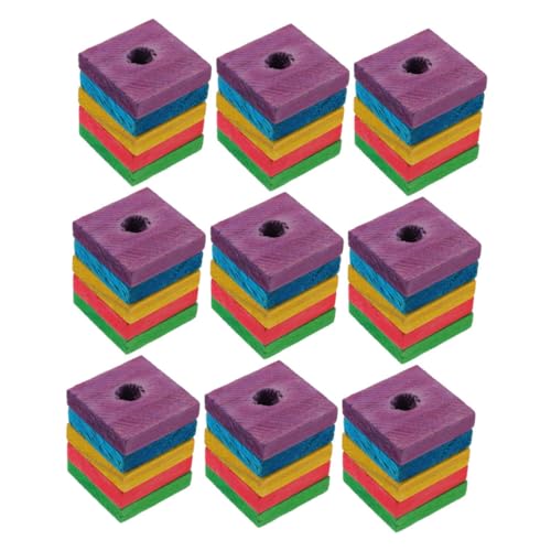 Happyyami 50stücke Holz Papagei Kaugummi Vogel Spielzeug Papagei Beißspielzeug Zähne Schleifspielzeug von Happyyami