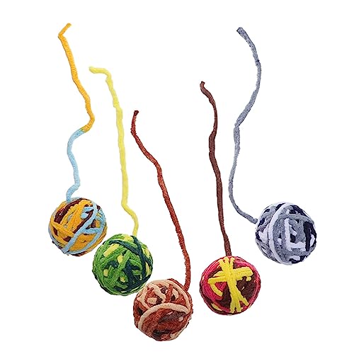 Happyyami 5St Katze Wolle Ball Spielzeug Glockenspielzeug für Katzen Tragbares Katzenspielzeug interaktives katzenspielzeug Interactive cat Toy Spielzeuge interessantes Katzenspielzeug Garn Happyyami 5St Katze Wolle Ball Spielzeug Glockenspielzeug für Katzen Tragbares Katzenspielzeug interaktives katzenspielzeug Interactive cat Toy Spielzeuge interessantes Katzenspielzeug Garn von Happyyami