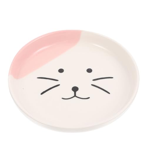 Happyyami 5St Katzenschüssel aus Keramik schöner Hundeteller Katzennapf pet Food Container katzenfutter schüssel Haustier Katzennäpfe Speiseteller aus Keramik Haushaltskatzenplatte gewidmet von Happyyami
