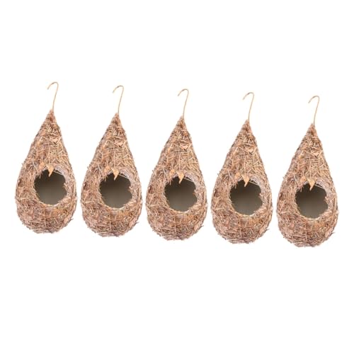 Happyyami Vogelhaus Stroh Nistkasten Vogelhäuser Für Outdoor Garten Home Hochzeit Vogel Nistkästen von Happyyami