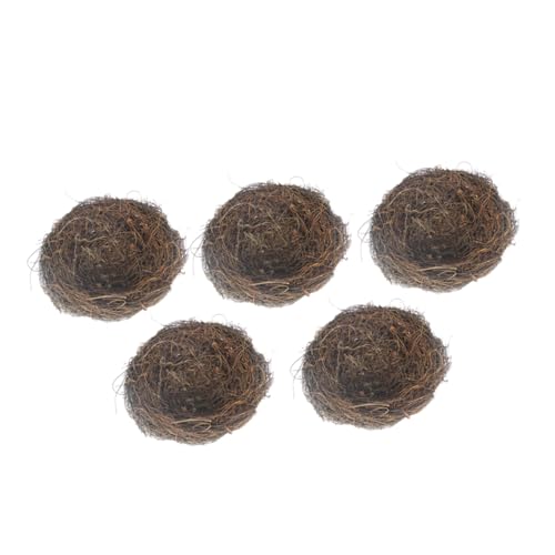 Happyyami 5stücke Teiliges Rattan Vogel Nest Dekoration Osternest Für Wohnkultur Und Party Deko Handgefertigt Naturmaterialien Für Projekte Und Tischdeko von Happyyami