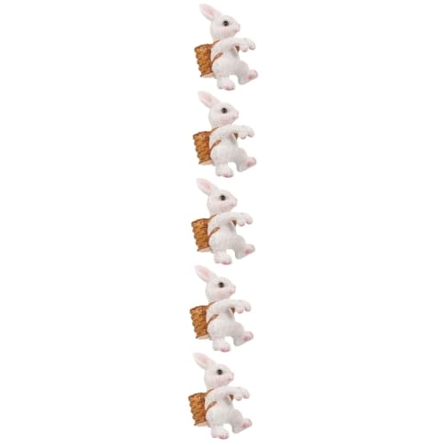 Happyyami 5st Aquarium-hängedekoration Garten Kleine Statuen Aquarium-hase-Ornament Hasen- Kleine Hasenspielzeuge Blumentopf Hase Kleine Hasendekorationen Hasenfiguren Harz von Happyyami