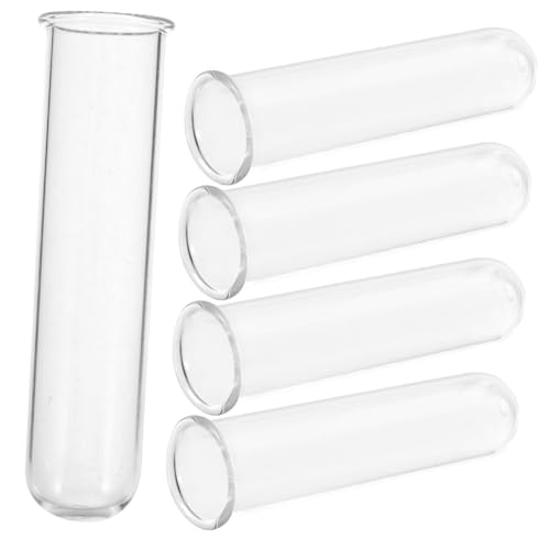Happyyami 5 Stück Reagenzglas Vase Für Pflanzen Terrarium Glasrohr Für Hydroponik Klare Anzuchtstation Für Stecklinge Langlebig Und Elegant Dekoration Für Zuhause Und Büro von Happyyami