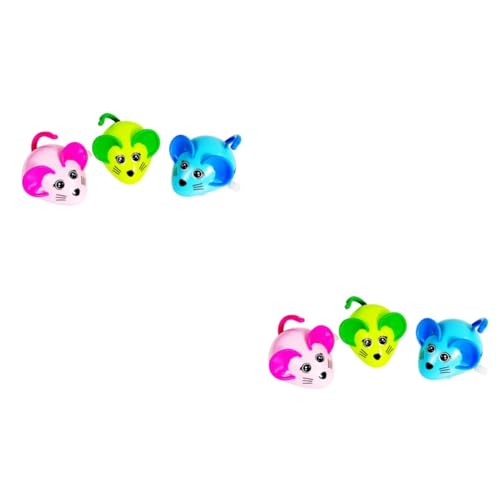 Happyyami 6 STK Katzenspielzeug Katzen Spielzeug cat Toys Halloween-Puppenhaus-Miniaturen Kätzchen-Mäuse-Spielzeug Spielzeuge Haustierzubehör Haustier Spielzeug halbautomatisch Uhrwerk von Happyyami