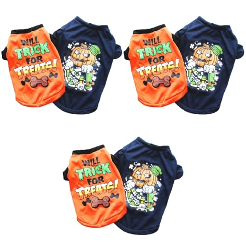 Happyyami 6 STK Halloween-haustierhundet-Shirt Hundekleidung Halloween-kostüme Hundekleidung Halloween-Shirts Katze Winterpullover Polyester Baumwolle Partybedarf Hündchen Happyyami 6 STK Halloween-haustierhundet-Shirt Hundekleidung Halloween-kostüme Hundekleidung Halloween-Shirts Katze Winterpullover Polyester Baumwolle Partybedarf Hündchen von Happyyami