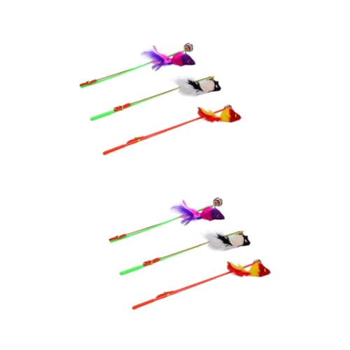 Happyyami 6 STK Interaktives Katzenspielzeug Kamm zum Sumpf Katze spielt Stock Interactive cat Toy Katzen beschäftigungsspielzeug Spielzeuge Kätzchen neckendes Spielzeug Haustier Angeln Happyyami 6 STK Interaktives Katzenspielzeug Kamm zum Sumpf Katze spielt Stock Interactive cat Toy Katzen beschäftigungsspielzeug Spielzeuge Kätzchen neckendes Spielzeug Haustier Angeln von Happyyami