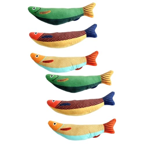 Happyyami 6 STK Katzenspielzeug Spielzeug für Haustiere Spielzeuge Kinderspielzeug Katze Katzenminze Spielzeug zahnspielzeug für kätzchen Modellieren Spielzeugkatze Katzenminze Fisch Plüsch Happyyami 6 STK Katzenspielzeug Spielzeug für Haustiere Spielzeuge Kinderspielzeug Katze Katzenminze Spielzeug zahnspielzeug für kätzchen Modellieren Spielzeugkatze Katzenminze Fisch Plüsch von Happyyami