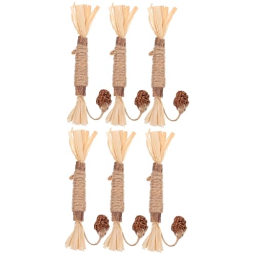 Happyyami 6 STK Maomutianisches Polygonum-Spielzeug Katzen mundgeruch katzenmöbel Reinigungsspielzeug Silberstock Spielzeuge Katzenspielzeug zahnspielzeug für Katzen kauen Silberrebe Minzen Happyyami 6 STK Maomutianisches Polygonum-Spielzeug Katzen mundgeruch katzenmöbel Reinigungsspielzeug Silberstock Spielzeuge Katzenspielzeug zahnspielzeug für Katzen kauen Silberrebe Minzen von Happyyami