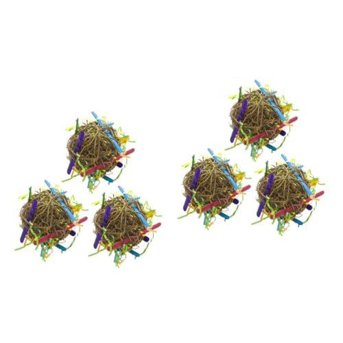 Happyyami 6stücke Rattan Kauspielzeug Für Vögel Natürliche Vogelspielzeuge Für Papageien Sittiche Nymphensittiche Klettern Und Kauen Handgefertigt Aus Natürlichen Materialien von Happyyami