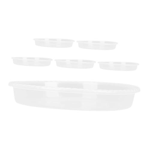Happyyami 6stücke Blumentopf Untersetzer Transparente Plastik Pflanzenteller Runde Wassersammelschalen Für Innen Und Außenbereich Für Pflanzenpflege Langlebig Und Stabil von Happyyami
