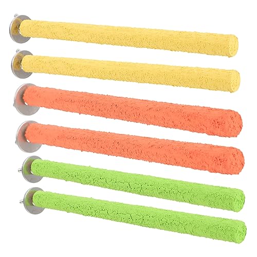 Happyyami 6stücke Vogel Sitzstangen Aus Holz Für Wellensittiche Parakeet Perch Mit Krallenpflege-Funktion Lang Bunten Farben Für Käfige Und Vogelsport Happyyami 6stücke Vogel Sitzstangen Aus Holz Für Wellensittiche Parakeet Perch Mit Krallenpflege-Funktion Lang Bunten Farben Für Käfige Und Vogelsport von Happyyami