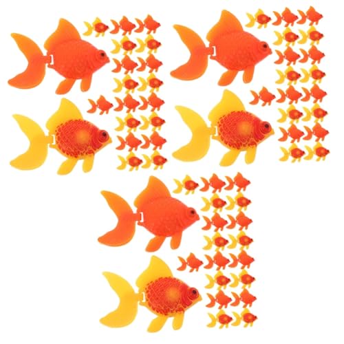 Happyyami 60 STK Künstlicher Duschspielzeug Für Kinder Gefälschtes Fischspielzeug Gefälschte Fischdekoration Mini-Spielzeug Kleines Goldfischdekor Aquarium Eisenbleche Plastik von Happyyami