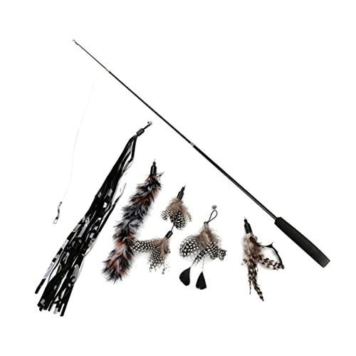 Happyyami 6St Interaktiver Spielzeugstab Kitten Katzen Katzenangel katzenspielzeug für Katzen Katzenspielzeug automatisch Plüsch Katzen-Teaser Katze Zauberstab Black Happyyami 6St Interaktiver Spielzeugstab Kitten Katzen Katzenangel katzenspielzeug für Katzen Katzenspielzeug automatisch Plüsch Katzen-Teaser Katze Zauberstab Black von Happyyami