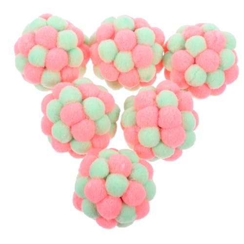 Happyyami 6stücke Katzen Spielzeug Bälle Mit Glocke Fuzzy Plüsch Bälle Für Drinnen Interaktive Katzen Spielzeuge Neugier Und Bewegung von Happyyami