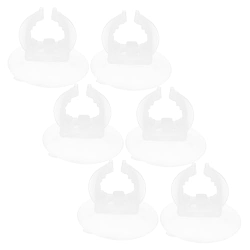 Happyyami 6st Aquarium Befestigter Saugnapf Badezimmerhaken Hintergrund Für Aquarium Reiniger Für Fischbecken Schlüsselhalter Tank Mit Deckel Zubehör Für Aquarien Duschhaken Kieselgel Weiß von Happyyami