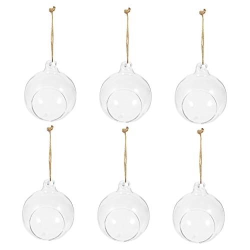 Happyyami 6stücke Hängende Glaskugel Vasen Hydroponische Pflanzgefäße Und Teelichthalter Transparent Für DIY Mikro-landschaften Dekoration Für Schlafzimmer Wohnzimmer Büro Und Mehr Happyyami 6stücke Hängende Glaskugel Vasen Hydroponische Pflanzgefäße Und Teelichthalter Transparent Für DIY Mikro-landschaften Dekoration Für Schlafzimmer Wohnzimmer Büro Und Mehr von Happyyami