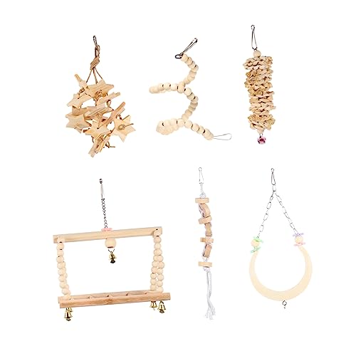 Happyyami Vogel-hängespielzeug-Set – 6-teilig Für Papageien Sittiche Ziervögel Spannendes Spielzeug Für Die Gesundheit Der Vögel Happyyami Vogel-hängespielzeug-Set – 6-teilig Für Papageien Sittiche Ziervögel Spannendes Spielzeug Für Die Gesundheit Der Vögel von Happyyami
