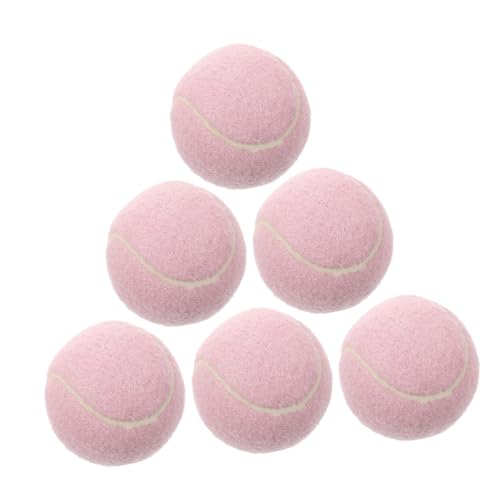 Happyyami 6stücke Elastische Trainings-tennisbälle Für Anfänger in Zartem Rosa Für Mädchen Jugendtraining Und Haustierinteraktion Weiche Gummibälle Mit Hoher Sichtbarkeit Und Modernem Design von Happyyami
