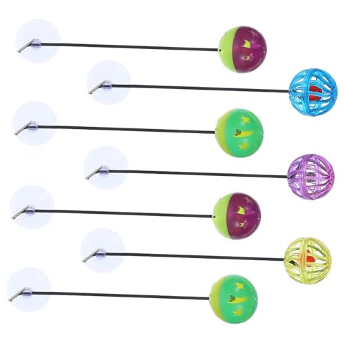 Happyyami 7stücke Reptilien-glockenball Saugnapf Spielzeug Austauschbar Bartagame Zubehör Kompakt Verschleißfest Gesundheitsfreundlich Dekoration Beckenbedarf von Happyyami