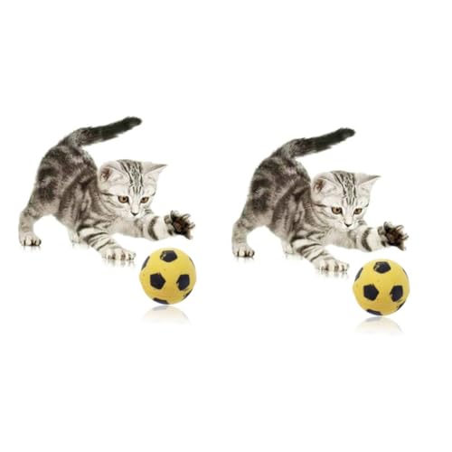 Happyyami 8stücke Katzen-Spielzeug Fußball Bälle Aus Interaktive Schaumstoffbälle Für Katzen Fördert Spieltrieb Und Schützt Möbel Bunte Mischung Für Stundenlangen Spaß von Happyyami