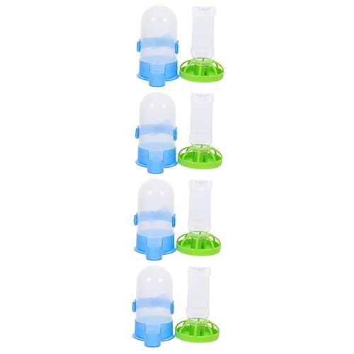 Happyyami 8 STK Futterautomat Automatischer Sittich-futterspender Futtertränke Aus Kunststoff Lebensmittelspenderbehälter Wasserflasche Für Vögel Regentonnen PVC Papagei Wasserspender von Happyyami