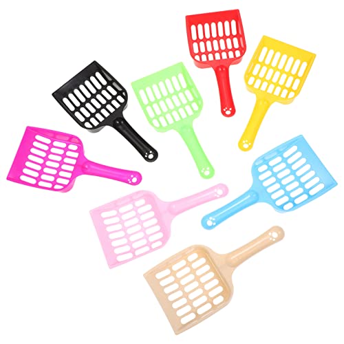 Happyyami 8St Schaufel für Katzenstreu Scoop Selbstreinigende Katzentoilette Katzenschaufel Futterspender Verklumpung katzenklo zubehör cat Litter Shovel Streuschaufel Wurfschaufel Plastik von Happyyami
