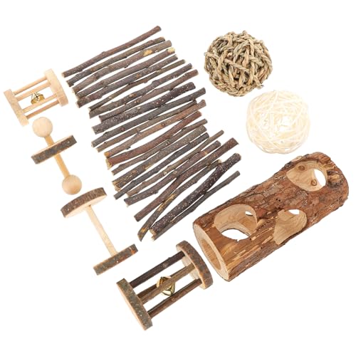 Happyyami Kauspielzeug Für Hamster 8-teiliges Hamsterspielzeug-Set Aus Holz Röhren Leitern Und Rutschen Für Haustiere Haustierfreundlich Happyyami Kauspielzeug Für Hamster 8-teiliges Hamsterspielzeug-Set Aus Holz Röhren Leitern Und Rutschen Für Haustiere Haustierfreundlich von Happyyami