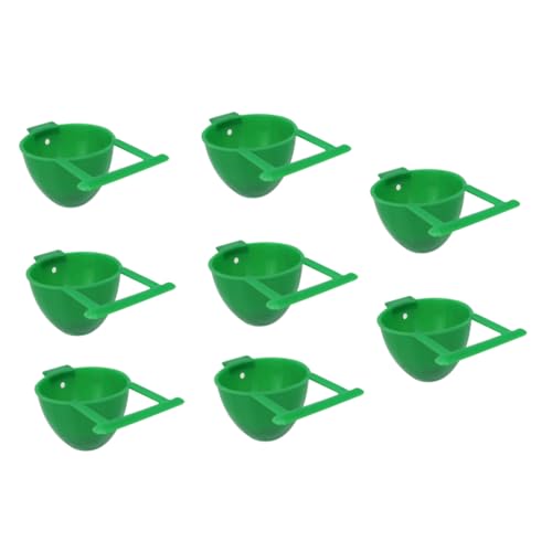 Happyyami 8stücke Nützliche Vogelfutterspender Papagei Futter Kunststoff Runde Schalen Papagei Käfig Zubehör von Happyyami