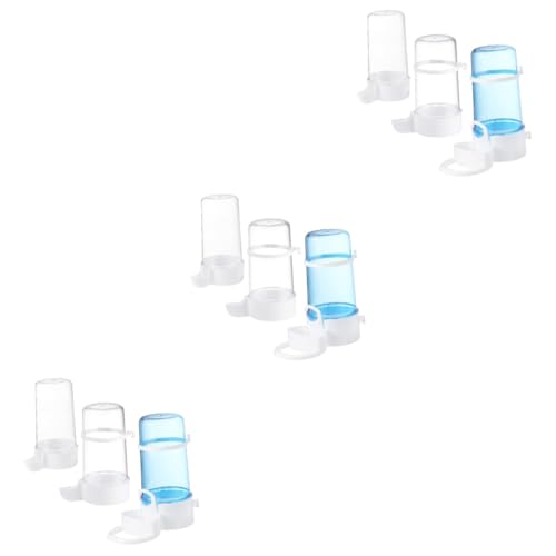 Happyyami 9 STK Automatischer Trinkbrunnen Plastikwasserflaschen Papagei Wasserflasche Vogel Fütterer tierisches Trinkwerkzeug Haustierzubehör Langen Schwanz Vogelfütterer von Happyyami