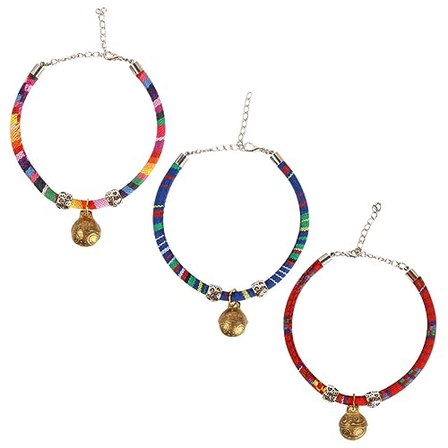Happyyami 9stücke Verstellbare Katzenhalsbänder Mit Glocke Im Ethnischen Stil Pet Collars Komfortabel Und Kreativ Für Alltag Und Festlichkeiten von Happyyami