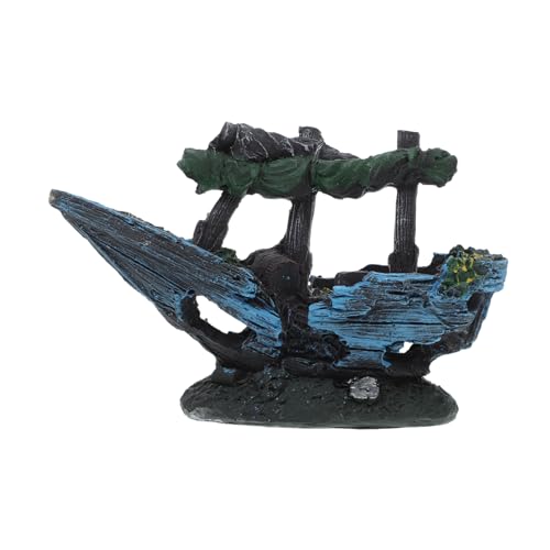Happyyami Harz Fisch Tank Dekorationen Schiffswracks Höhle für Betta Fisch Realistische Aquarium Ornamente Versteck Happyyami Harz Fisch Tank Dekorationen Schiffswracks Höhle für Betta Fisch Realistische Aquarium Ornamente Versteck von Happyyami
