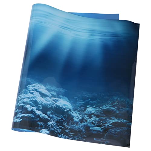 Happyyami Aquarium-Hintergrundaufkleber Schwimmbad Dekoration Anlage Bausatz Luft wandverkleidung küche wanddeko für küche Unterwasserwelt Aufkleber Tapete für Fischbecken Aquarium-Aufkleber von Happyyami