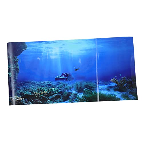 Happyyami Aquarium Hintergrundpapier Dekorationen für Aquarien Aquarium-Dekor 3D-Bild Aquarium Poster Aquarium-Poster Aufkleber Aquarium-Hintergrund dekorative Bilddekoration Glas schmücken von Happyyami