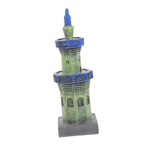 Happyyami Simulation Tower Aquarium Dekoration Mini Resin Craft Ornament Für Fischbecken Ästhetische Gestaltung Für Terrarien Und Gartenlandschaft Als Desktop-dekorationsstück von Happyyami
