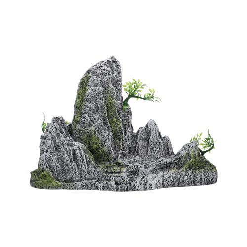 Happyyami Dekorative Rockery Figurine Für Aquarien Realistische Unterwasser-Dekoration Aus Hochwertigem Harz Fischtank Ornament Für Natürliche Gestaltung Sicher Für Fische Und von Happyyami